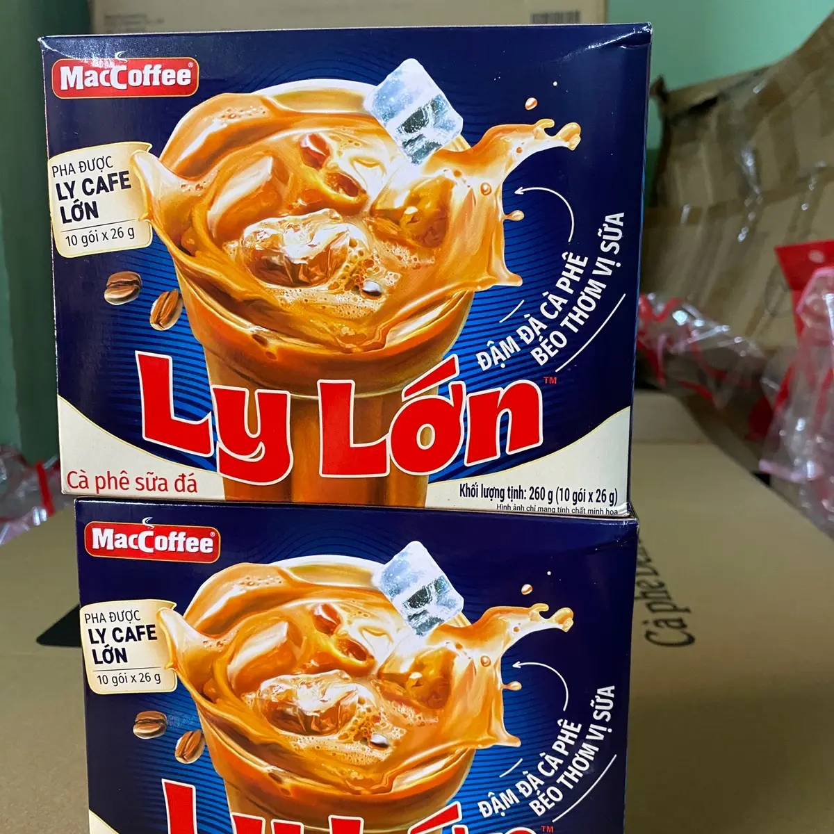 COMBO 2 HỘP CÀ PHÊ SỮA LY LỚN - TỔNG 20 gói cà phê không tặng ca