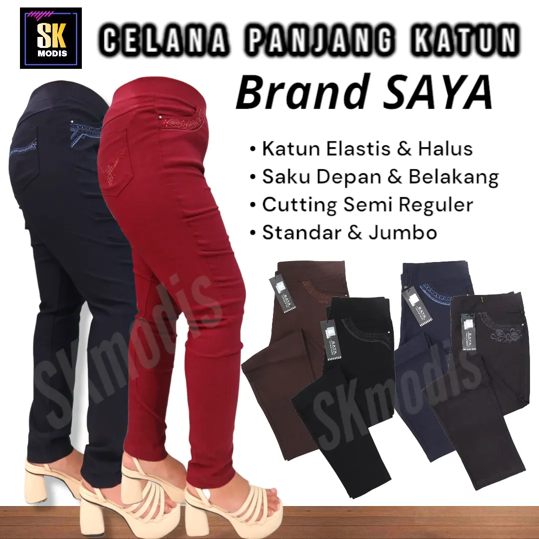 CELANA PANJANG SAYA || CELANA KANTOR BAHAN KATUN STREACH ||  BAHAN NYAMAN || Casual Formal
