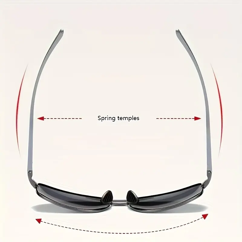 Men's polarized glasses - day/night dual-use, photochromic, metal frame, comfortable hinge, suitable for fishing and outdoor activities, sports | color changing lens frame 5
