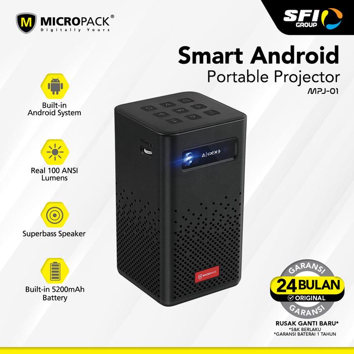 Gambar Smart Proyektor Micropack Projector Portable - MPJ-01 dari Micropack Indonesia Kota Administrasi Jakarta Pusat Tokopedia