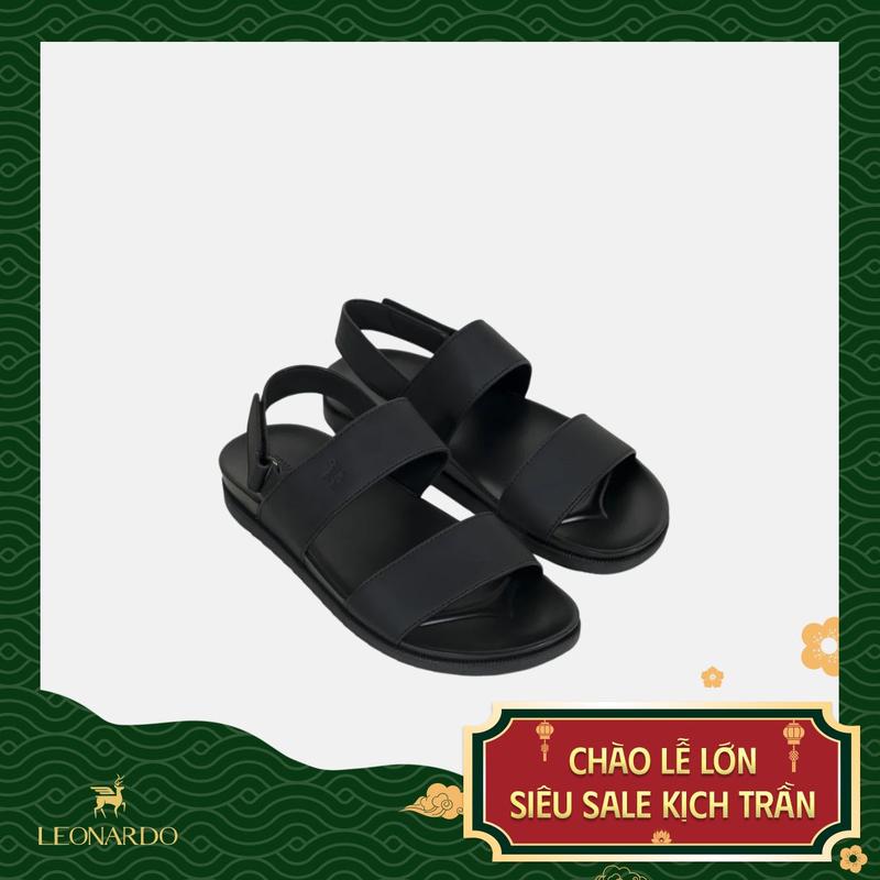 [MEGA LIVE] Dép Sandal nam Sandal Mark, 2 màu, quai da Microfiber mềm mại, đế TPR độ bền cao, không thấm nước - LEONARDO