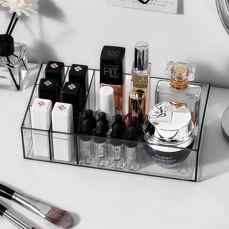 Hộp đựng phấn mắt bảng màu trang điểm tủ để bàn ký túc xá kệ acrylic mỹ phẩm giá đựng son môi Kitchen Nhà Bếp kệ  muji