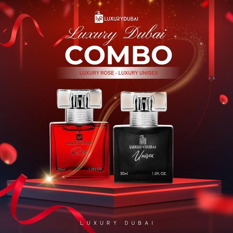 Luxury Unisex & Luxury Rose 30ml - Bộ Đôi Nước Hoa Chính Hãng Hương Thơm Tinh Tế & Cá Tính Lưu Hương Lâu Mùi Hương Cuốn Hút Dành Cho Cả Nam & Nữ