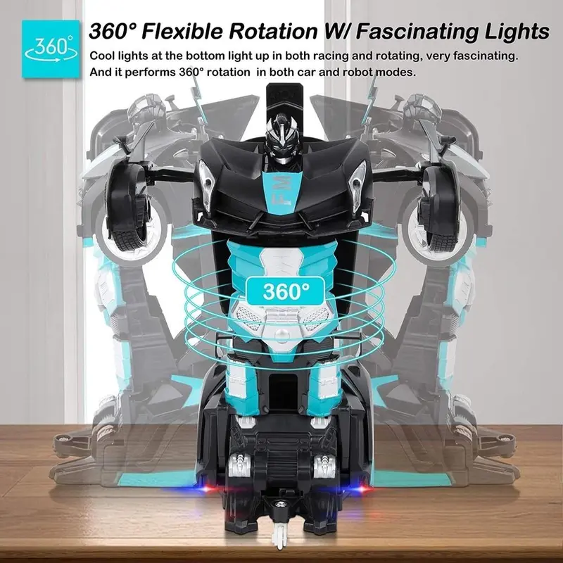 [Duffy toys](COD) Mobil Remote Control Robot Besar / Rc Transformer 1 : 18 Mobil Mainan Remot Control Jadi Robot Rechargeable Mainan Anak Jadi Robot Cas / Rc Mobil Robot Transformer /Robot Mainan Anak Laki laki 6