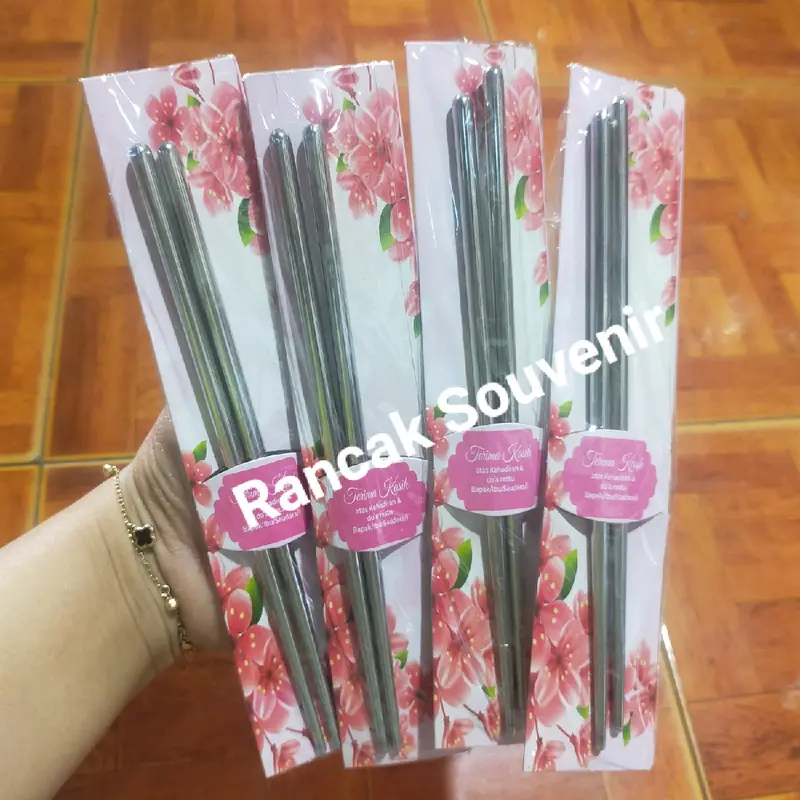 Isi 100 Pcs Souvenir Sumpit Stenlisst Kemasan Alas Shabby Cantik Unik Souvenir Murah Bermanfaat Souvenir Pernikahan Khitanan Ulang Tahun Souvenir Stenlis 2