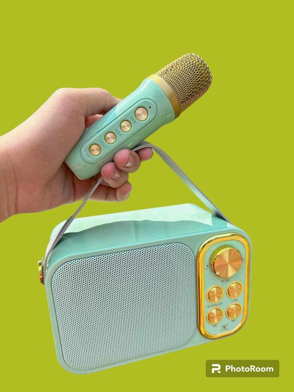 LOA KARAOKE MINI 1 mic 103 Loa kệ sách USB Củ Loa Nghe Nhạc