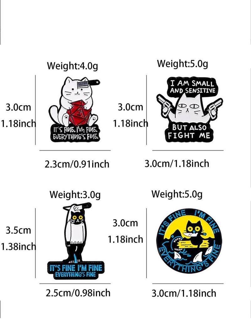 Product Introduction of Unisex Cute Cartoon Cat Design Brooch, Trendy Novelty Brooch for Clothes & Bag Decor, Chic All-match Clothes Accessories As Gift for Friends 11