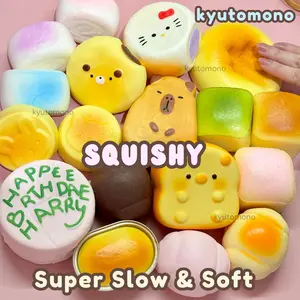 KYUTOSQUISH Squishy Roti Super Slow Gemes Super Soft Bread Cake Kyutomono