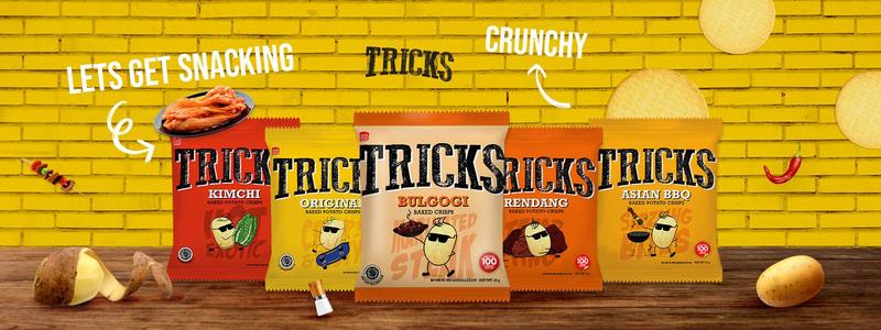 Product Introduction of TRICKS Biskuit Kentang Potato Baked Chips 10 x 20gr Tricks Original Tricks Cheese Ramyeon Tricks Rendang Tricks Asian Bbq Tricks Kimchi Tricks Bulgogi 11