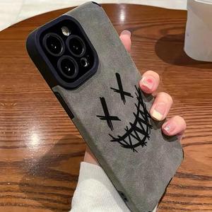 悪魔柄 耐衝撃オールインクルーシブiPhoneケース XR/11/12/13/14/15 Pro Max/iPhone 15/14 Plus対応 携帯アクセサリー 保護ケース