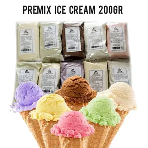 PREMIX ICE CREAM 200GR BUBUK ES KRIM COKLAT DURIAN KOPYOR MINT HARD SOFT MESIN MIXER LEMBUT HALAL