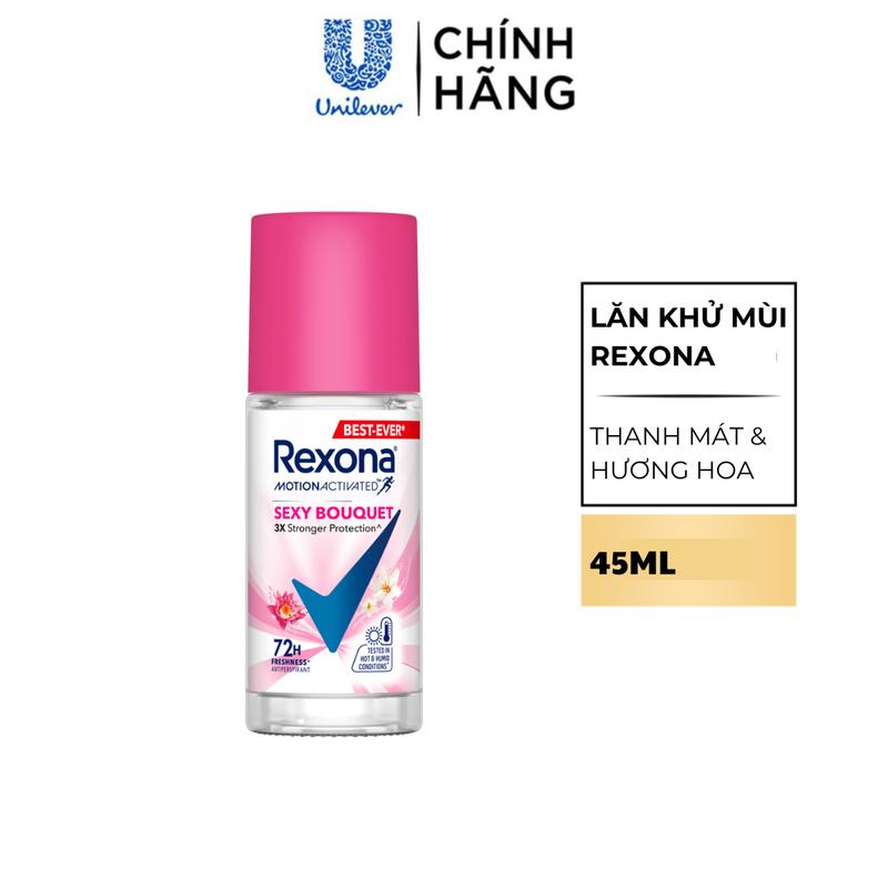   KOL Live 2  Lăn khử mùi Rexona 72H Hỗ Trợ khô thoáng dành cho nữ 45ml - Sexy Bouquet  2  