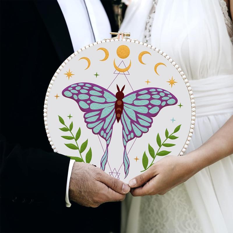 Butterfly Pattern Embroidery Kit, 4 Counts/set DIY Embroidery Cloth Kit with Random Color Tools, Embroidery Supplies for Beginners & Handmade Lovers 3