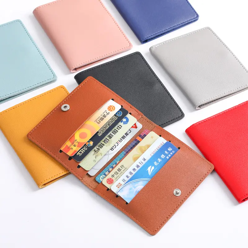 Women's Card Holder Ultra-Thin Compact Bank ID Card Cover Driver's License Small Wallet Men's Simple Anti-Degaussing Card Holder