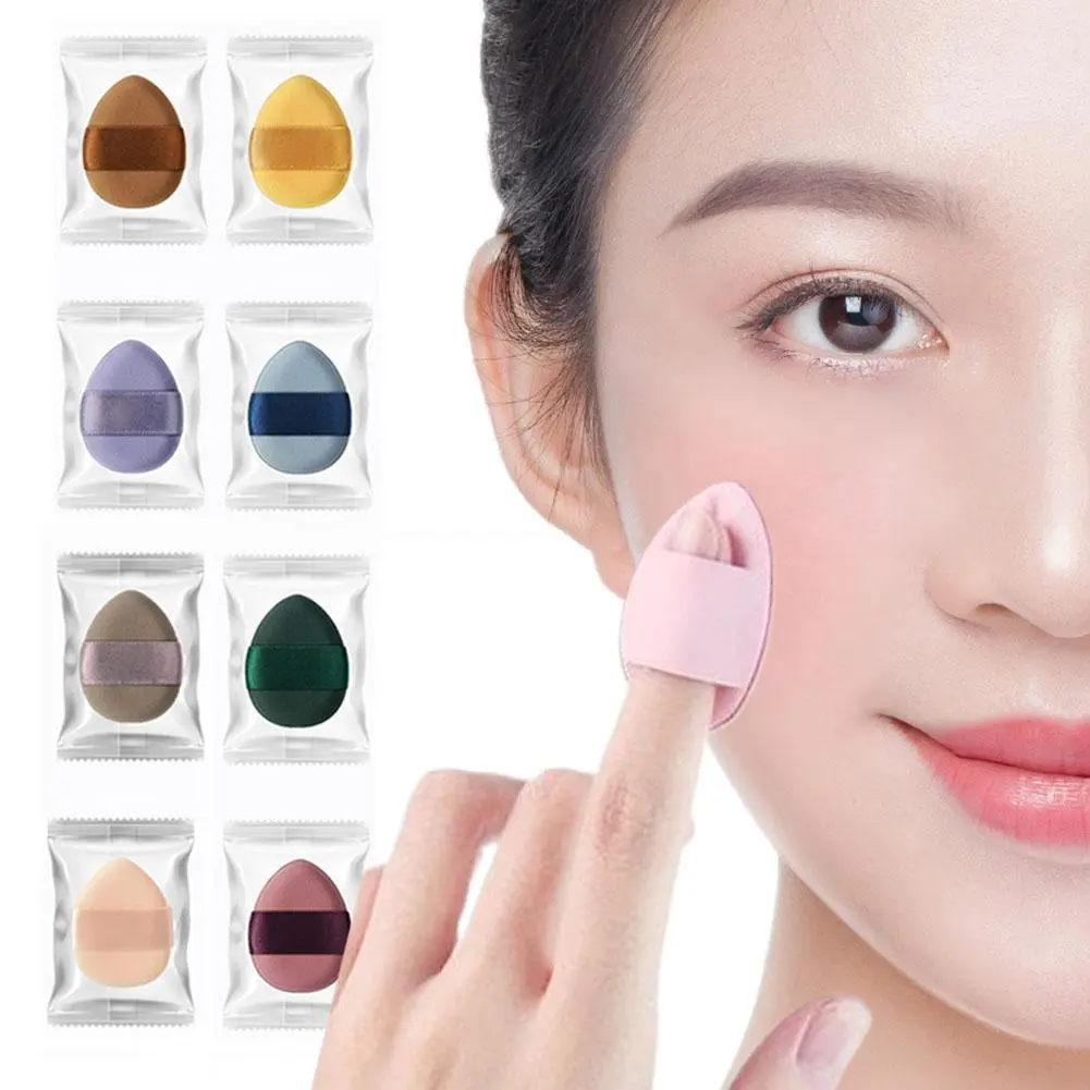 Mini Finger Puff Foundation Small Air Cushion Powder Sponge Face Concealer Bb Cream Cosmetic Applicator Makeup Tools
