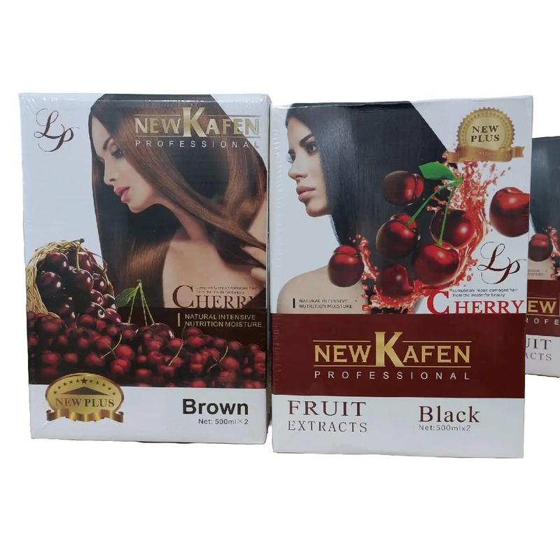 Nhuộm Phủ Bạc New Kafen 500ml×2 Có Hai Màu Nâu Và Đen , Nhuộm Thảo Dược Nhuộm Tóc Dưỡng Tóc Đổi Màu Tóc Nữ Women