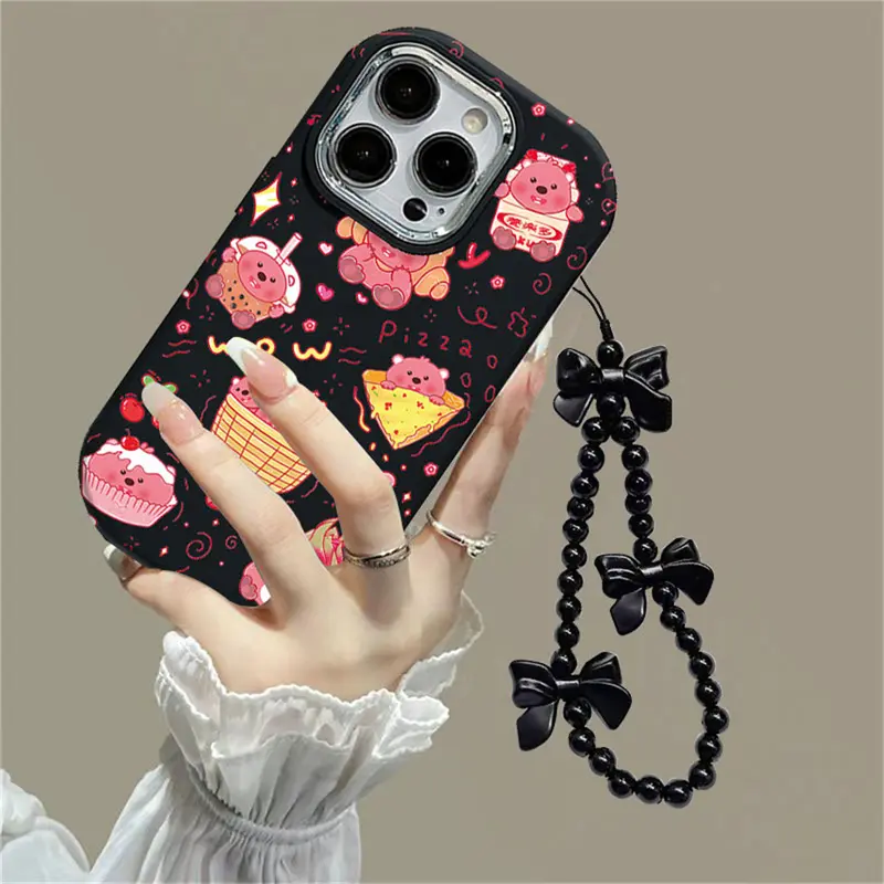 Casing untuk hp OPPO A3X A60 A38 A78 A18 A16 A17 A17K A57 A58 A15 A16K A54 A12 A5S A7 A94 A3S A53 A31 A52 A74 A95 A55 F9 A9 A16S A54S Pizza Ruby and versionCase 2