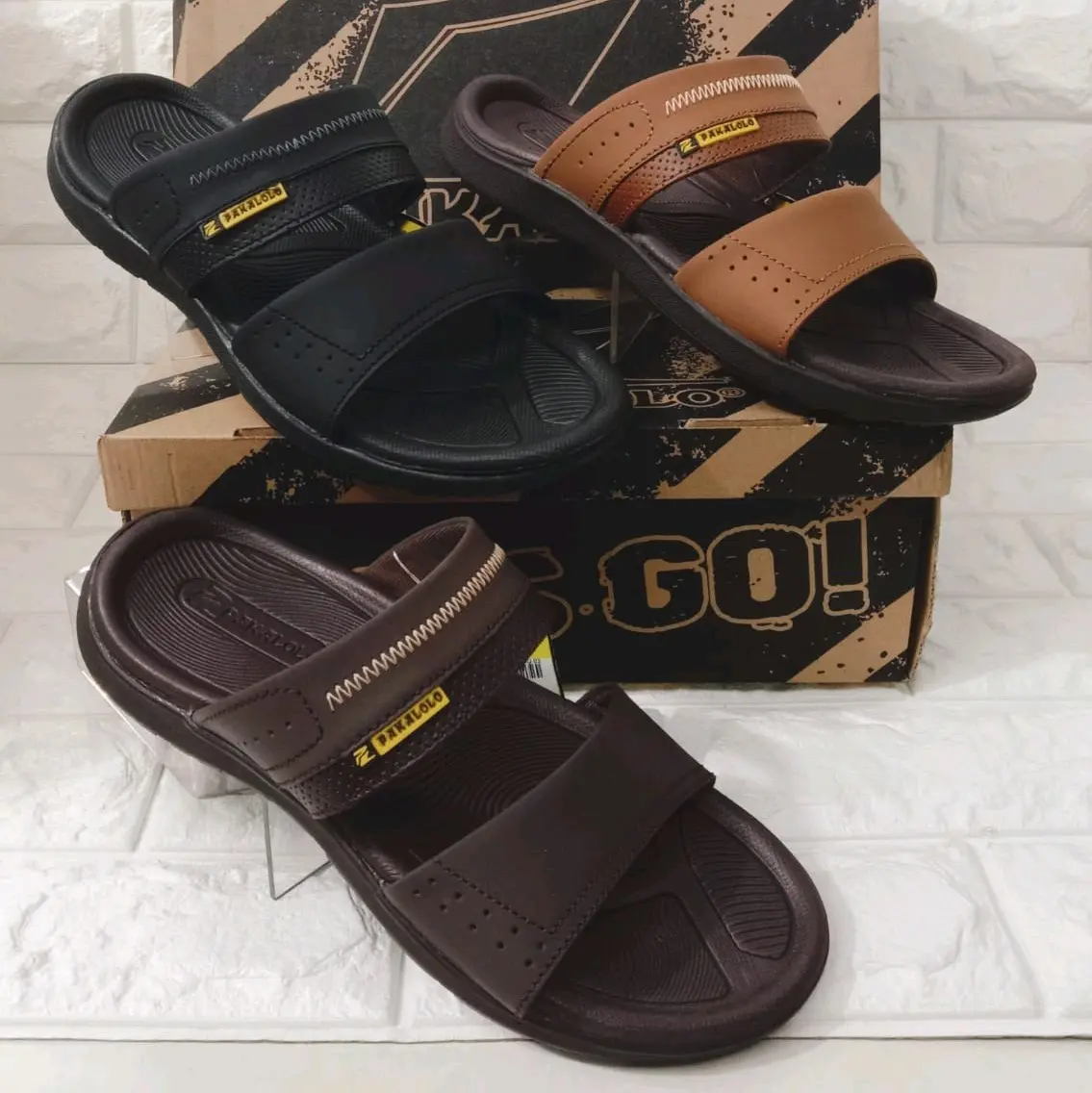 SENDAL SELOP KULIT PAKALOLO KARANG 03 TERBARU ORIGINAL