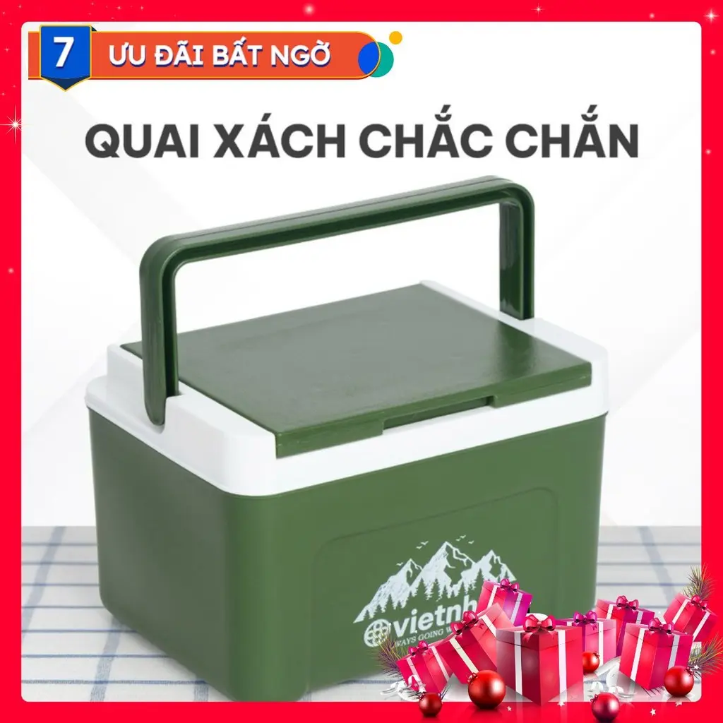 [free ship] phích đá mini 2.3L --Kích thước:  D21xR16xC14 (cm)/ GIỮ NHIỆT 4 TIẾNG