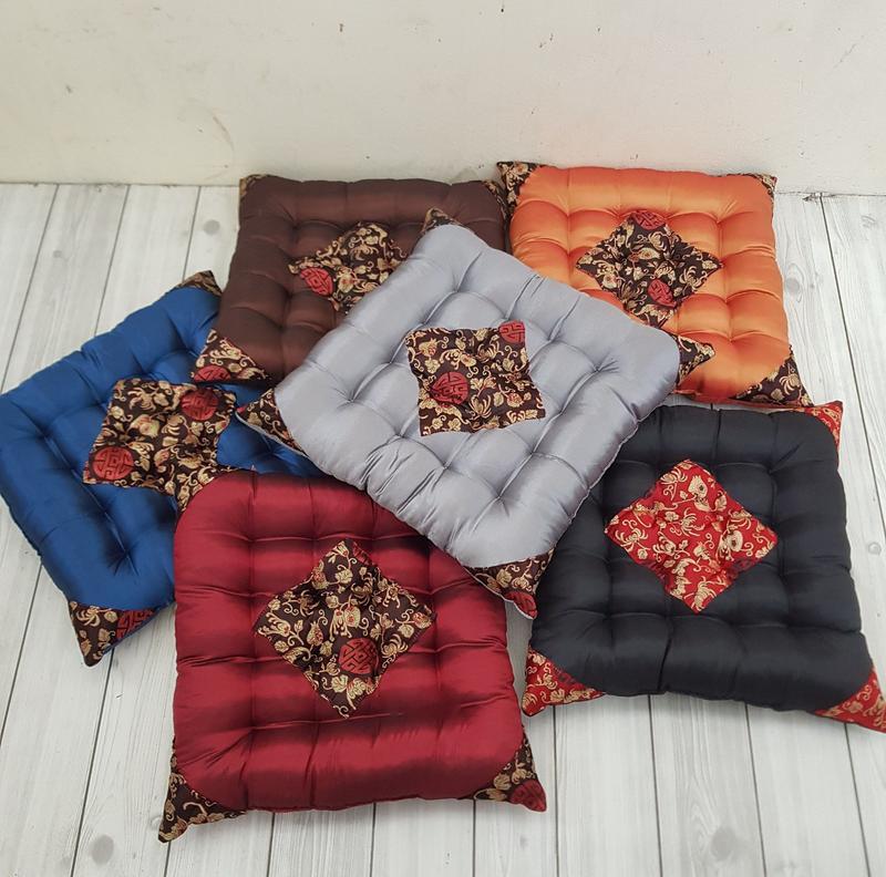 Đệm gấm ngồi bệt, nệm vuông 40x40cm lót ghế gỗ, tựa lưng, decor nhà hàng, khách sạn, ngồi bệt quán cafe cực xinh dem  ghe