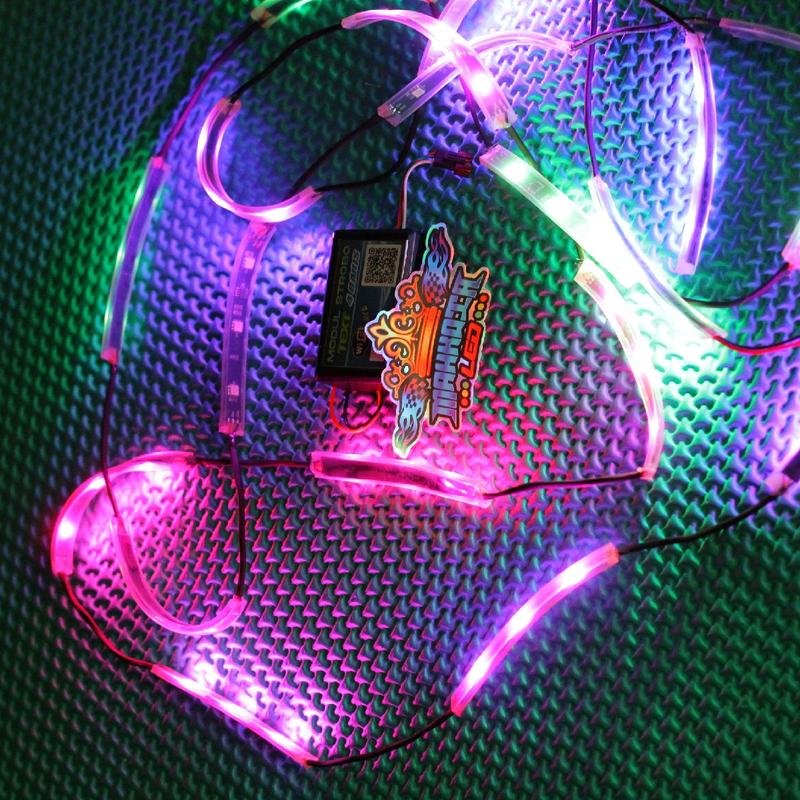 PAKET LENGKAP lampu kolong bak pilar mobil pick up truk bus minibus RGB RUNNING 5 fungsi Car 1