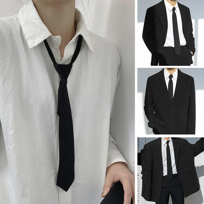 Product Introduction of College Style Plain Zipper Necktie Trendy Necktie Softing And Smothing Zipper Necktie Breathable For Men And Women 24
