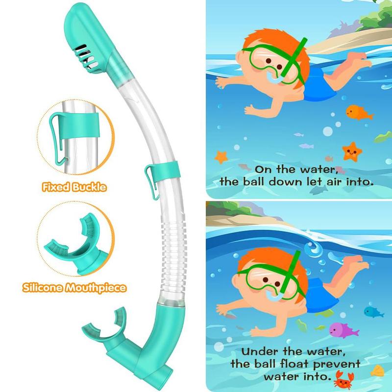 Three-sided Wide View Adjustable Snorkel Mask Kit, 1 Set Leak-proof & Anti-fog Diving Mask with Breathing Tube, Water Sports Equipment for Gift 5