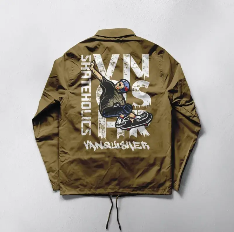 COACH jacket skateholic/jaket windbreaker terbaru pria wanita real pict 3 varian warna COD seluruh indonesia Jaket Kancing Panjang Parasut Printing Waterproof Tebal Keren 3