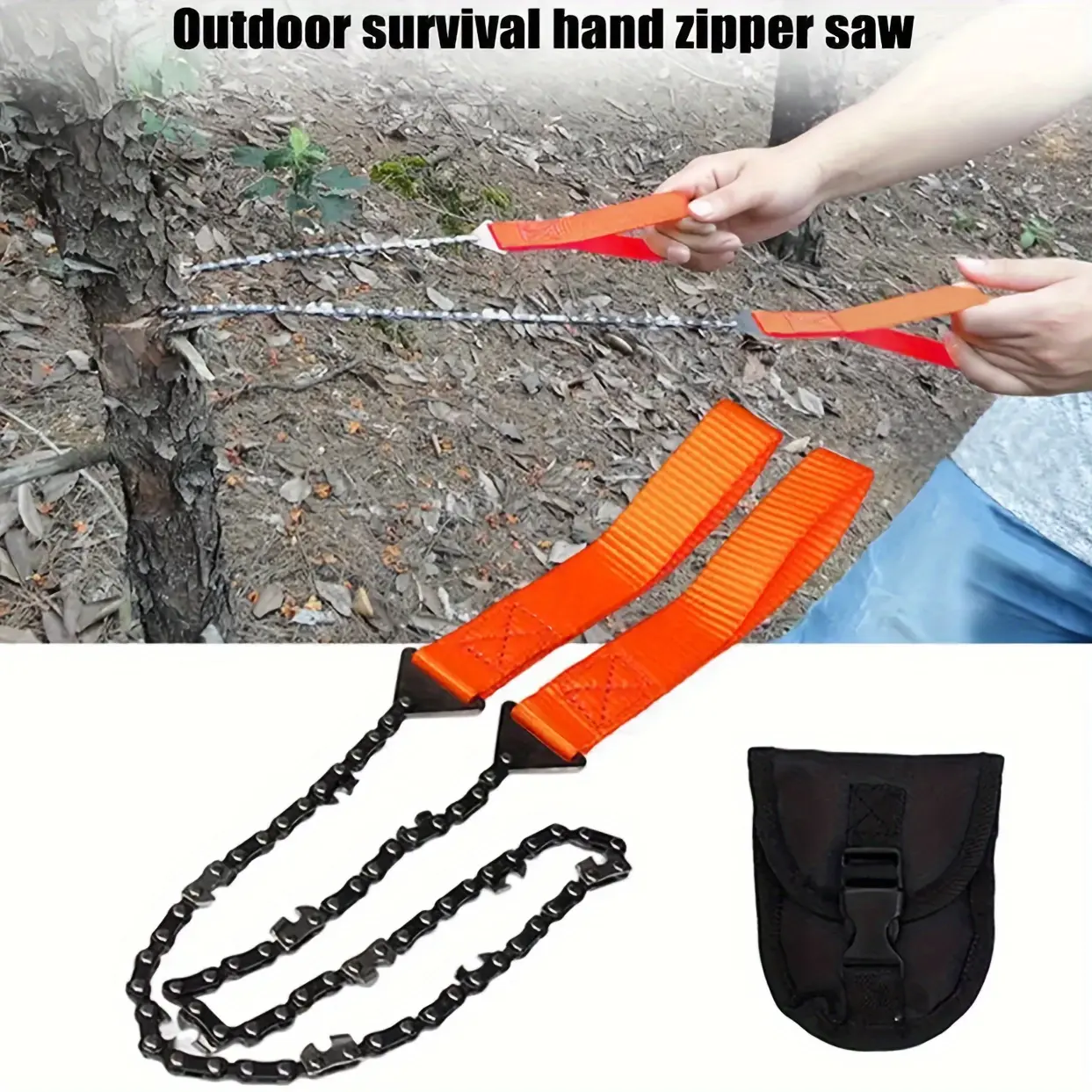 1PC Portable Pocket Chainsaw for Outdoor Survival and Camping-Light Manual Chain Saw for Emergency
