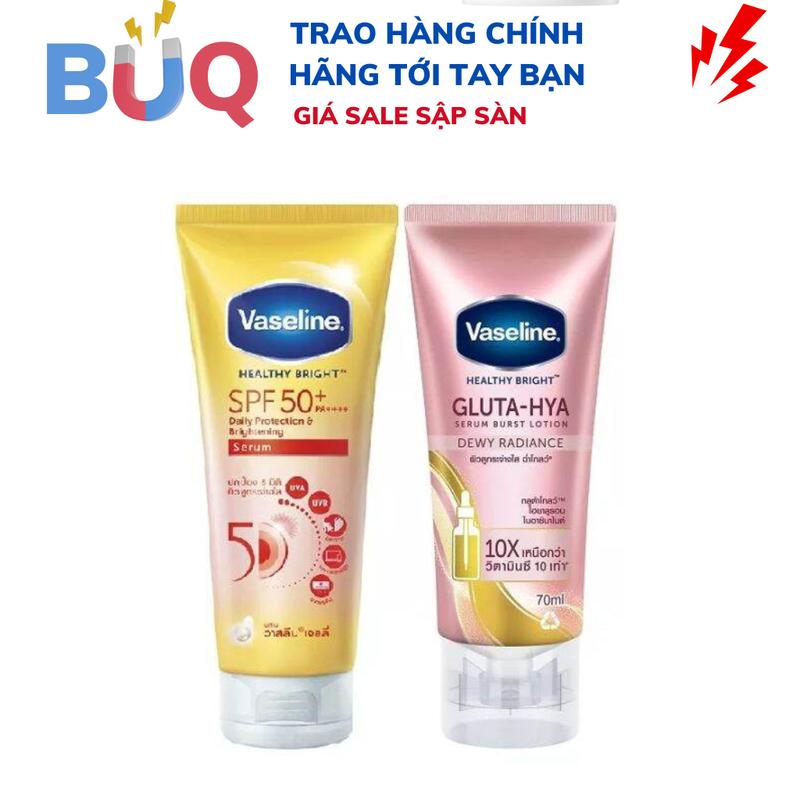 Serum dưỡng thể Vaseline Gluta-Hya Dưỡng Da Sáng Mịn Sau 7 Ngày 70ml