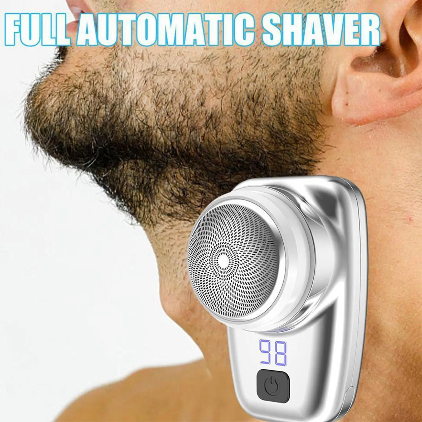 Quick Rechargeable Electric Shaver Mini USB Cordless Wet and Dry Rotary Shaver for Household Beard Shaver