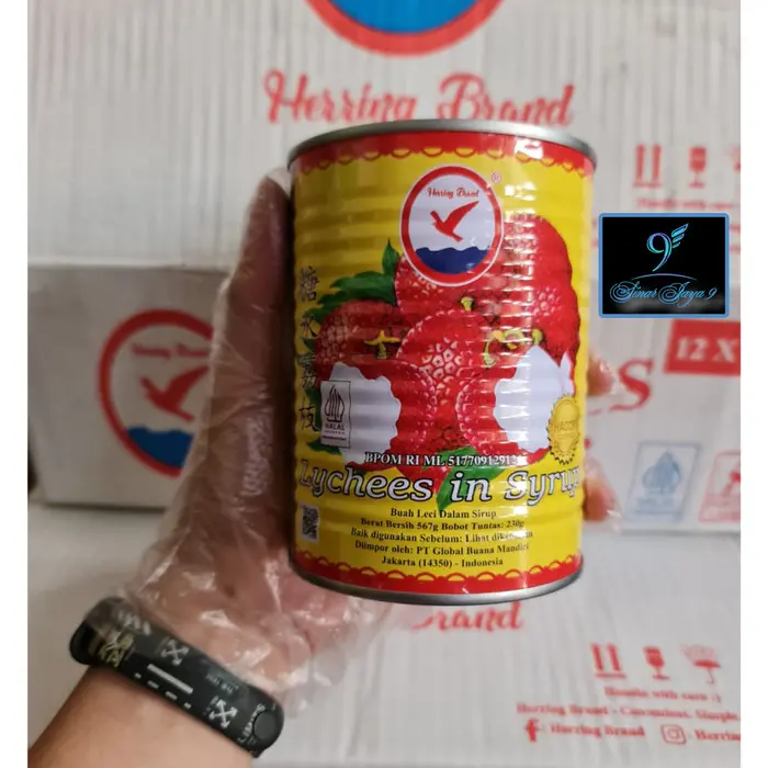 Lychee Kaleng Herring Brand / Buah Leci Dalam Kaleng 567gr