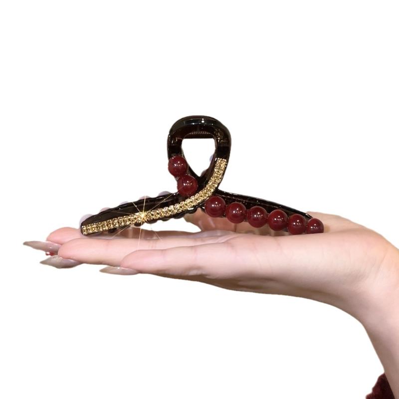  Kẹp Cá Mập Đỏ Angola Thích Hợp Cho Mùa Thu Và Mùa Đông Giá Cả Phải Chăng Và Sang Trọng Dễ Phối Đồ Kẹp Tóc Giáng Sinh Đơn Giản Và Thanh Lịch Kẹp Đuôi Sau Phong Cách Mới Women Nữ 