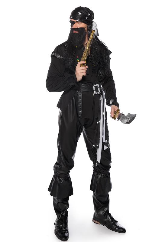 Product Introduction of 1 Zhu Mi Lian New Split Size Stage Costume Adult Men Role-Playing Outfit Wansheng Pirate One-Eyed Dragon Suit 4