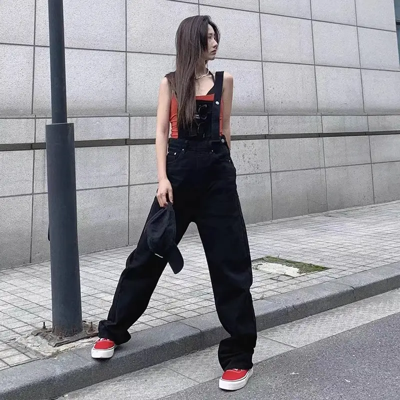 Korean Hitam New Style Jumpsuit Jeans Wanita  Kodoknya Premium 4
