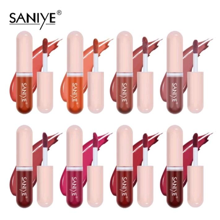 SANIYE Matte Lipstik tahan lama Waterproof Mini Kapsul Murah Lip Matte 12 warna Bibir Wanita 0