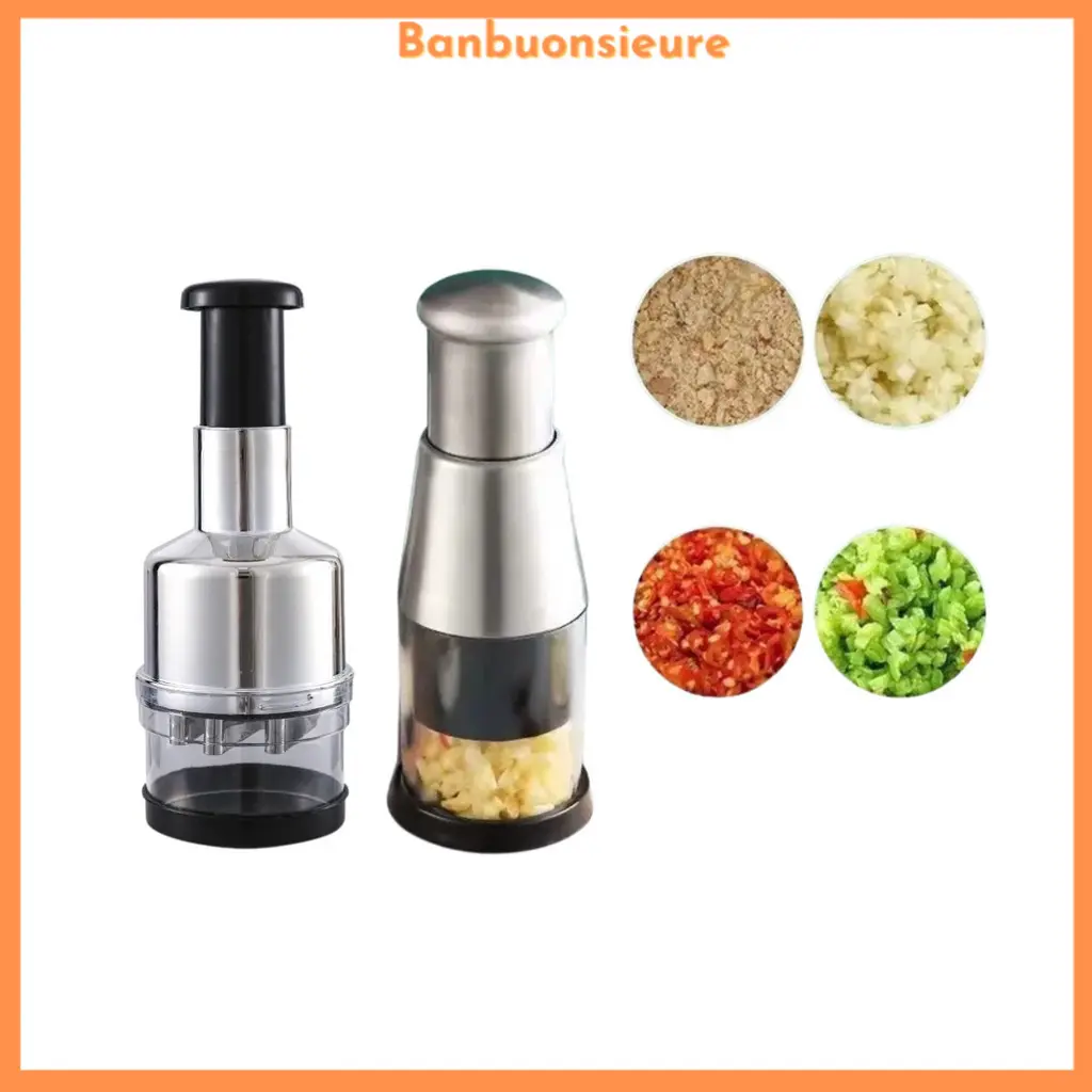 Dụng cụ nghiền tỏi và ớt Galic T279 bằng tay, làm từ thép không gỉ, được thiết kế để băm và nghiền tỏi, ớt, hành một các