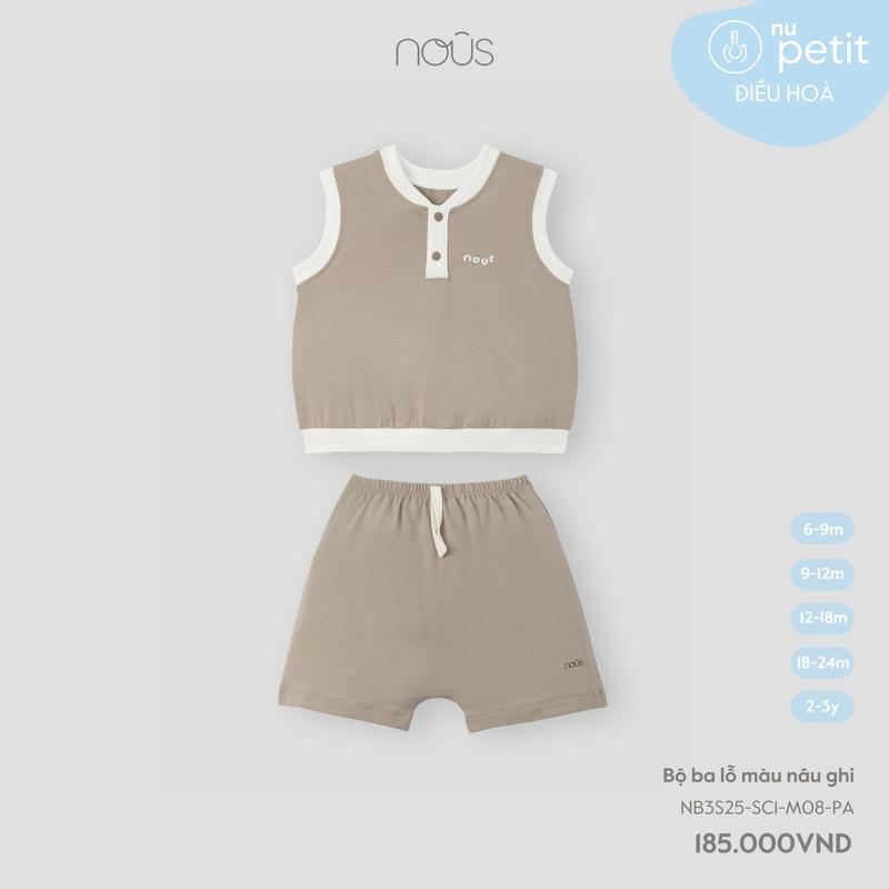 [KOL Nous Baby] Bộ quần áo ba lỗ mặc hè chất liệu thoáng mát, dễ vận động nhiều màu sắc (cho bé từ 7-15kg) BST T2
