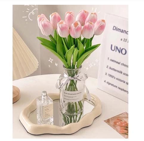 Hoa Tulip Giả Bằng Cao Su Non (Hàng Cao Cấp) Giống Thật 99%, Trang Trí Lọ Hoa, Phụ Kiện Chụp Ảnh
