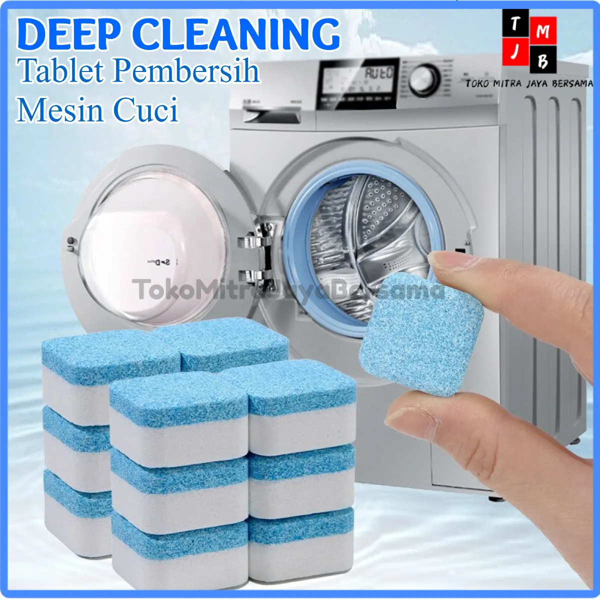 Tablet Pembersih Mesin Cuci Washer Deep Cleaner Waching Machine Penghilang Bau 1 Pcs Cleaning