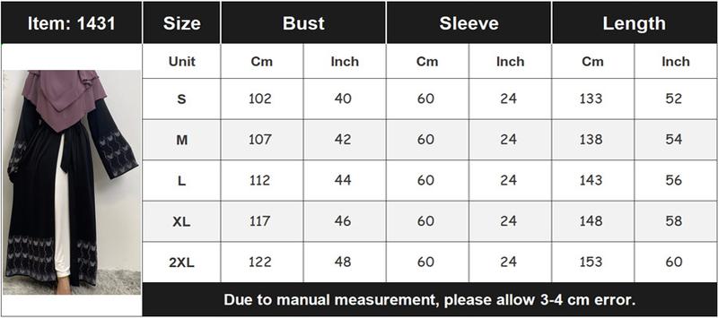 Product Introduction of Trendy Muslim Slim Fit Cardigan with Pockets Fashion Middle Eastern Embroidered Abaya 1431 3