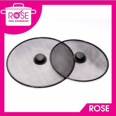 Nắp lưới ĐEN đậy chảo chống văng dầu mỡ 33cm - Năp lưới đậy chảo núm Đen