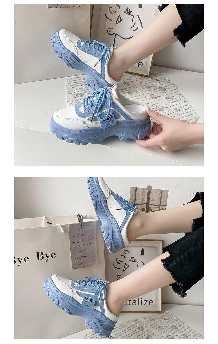 Product Introduction of Giày Nữ, Hộp Ngón Chân, Hàng Mới Về, Chất Liệu Pu, Thời Trang, Thoáng Khí, Thích Hợp Cho Thể Thao Và Đi Chơi, Dép Lười Nửa, Thiết Kế Đế Shoes Sneaker 5