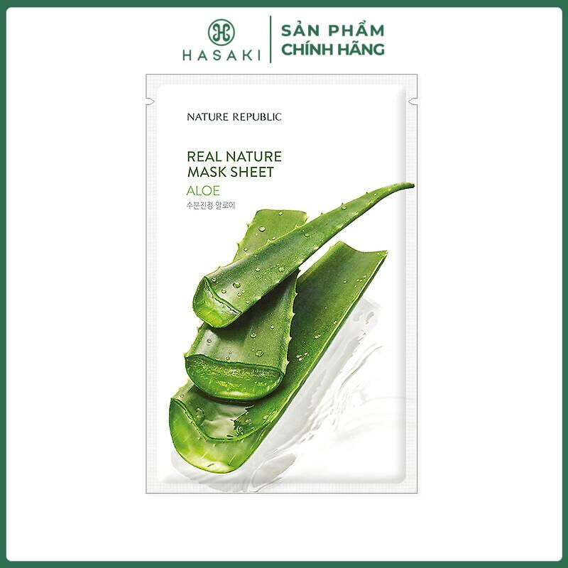  Mặt Nạ Nature Republic Chiết Xuất Lô Hội Làm Dịu Da 23ml Real Nature Aloe Mask Sheet | HASAKI BEAUTY 