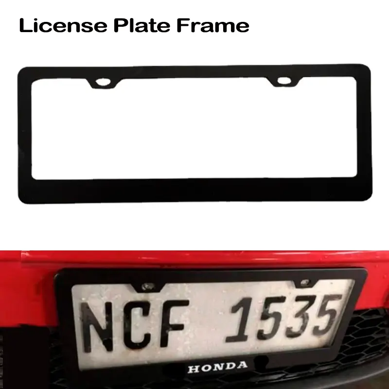 COD+spot stocks  Stainless steel Aluminum Alloy 1pcs Car Number Plate License Frame Cover Holder (standard size 31*16cm)