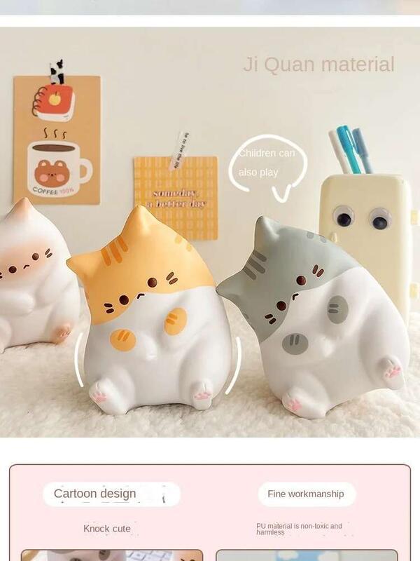 Product Introduction of New Cat Relief Toy PU Slow Rising Squeeze Antistress Ball Cartoon Table Ornaments Squishy Stress Reliever Toys 4
