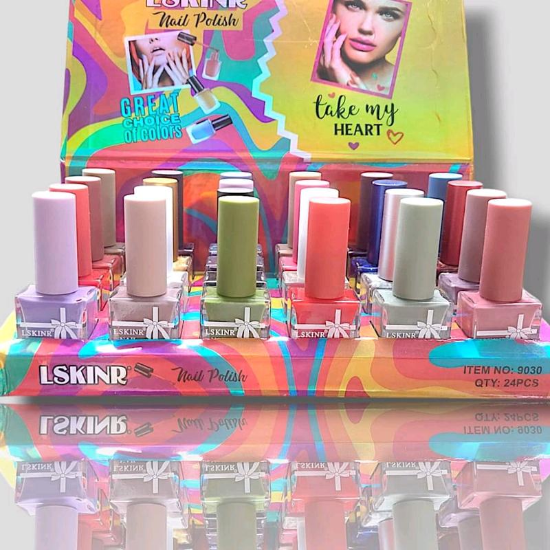 SET 24 CHAI SƠN GEL LẠNH TỰ KHÔ KHÔNG CẦN HƠ ĐÈN TRÒN NĂP BẠC