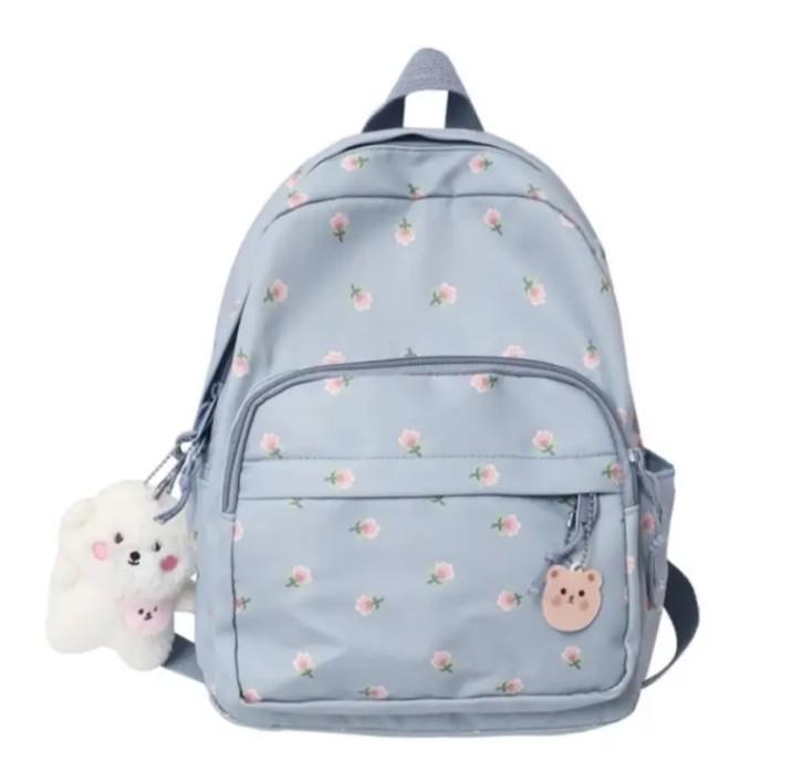 Product Introduction of NURA'Store BS- Tas Ransel motif bunga tulip terbaru perempuan tas bunga tulip korean style cewe tas ransel anak sd smp perempuan bunga Tas Punggung Fashion 6