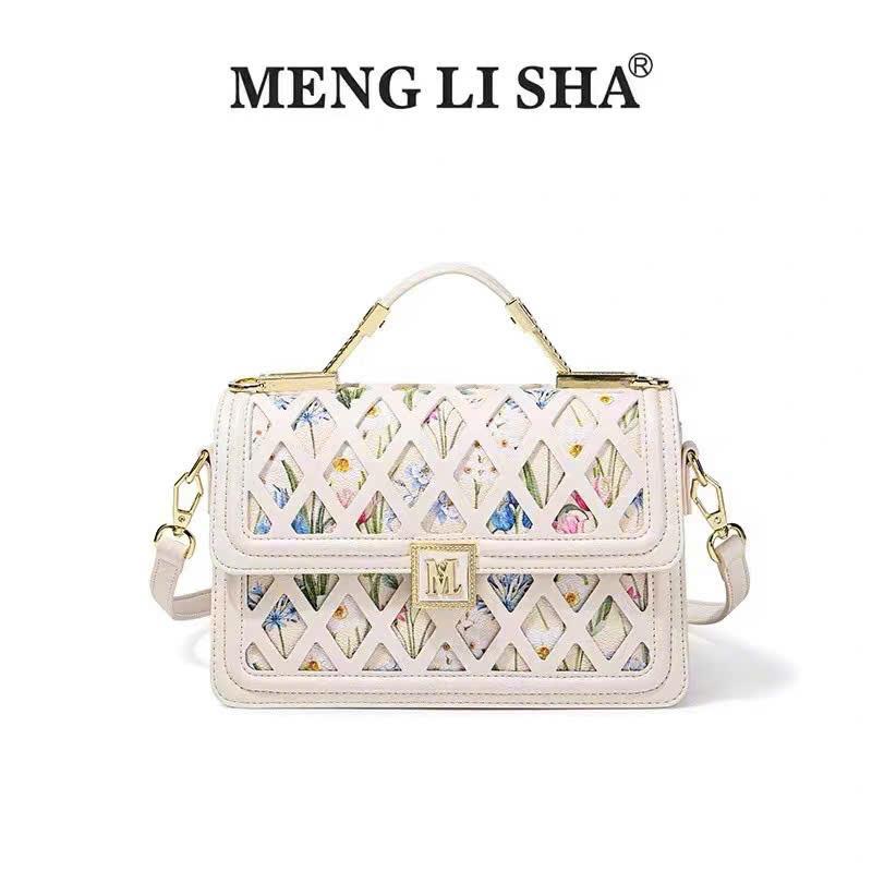TB5531-3 - Túi Xách Nữ 2024 MENG LI SA Size Lớn Phong Cách Sang Trọng. Bag Nữ Đeo Vai Xách Tay Da Nhung Kem