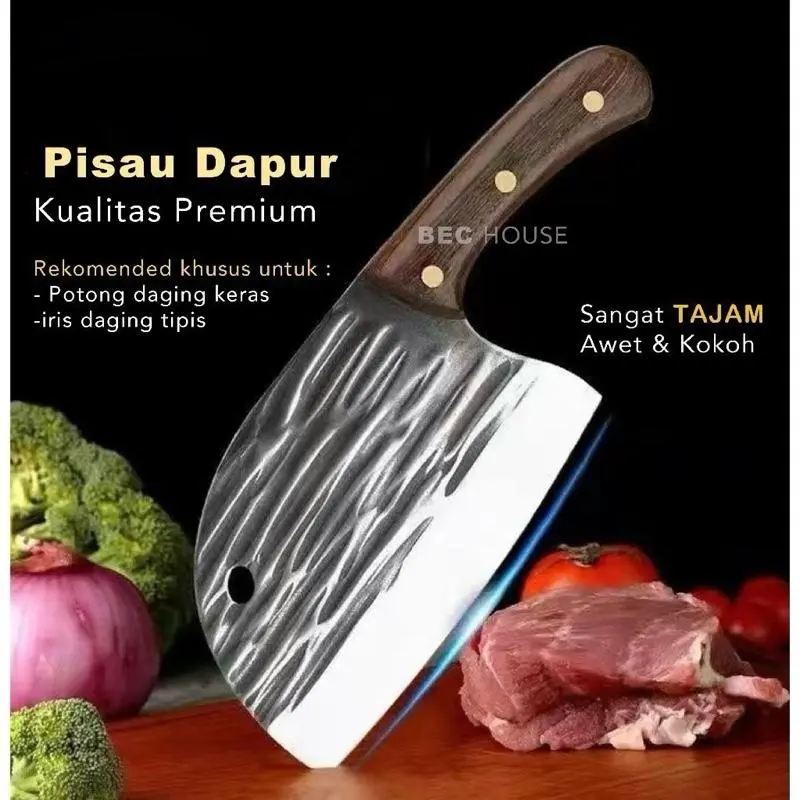 SR PISAU DAGING SUPER TAJAM / PISAU DAPUR KOKI JEPANG KNIFE SUPER STAINLESS / GOLOK DAPUR Kitchenware / PISAU DAGING KNIFE CHEF SUMBER REJEKI